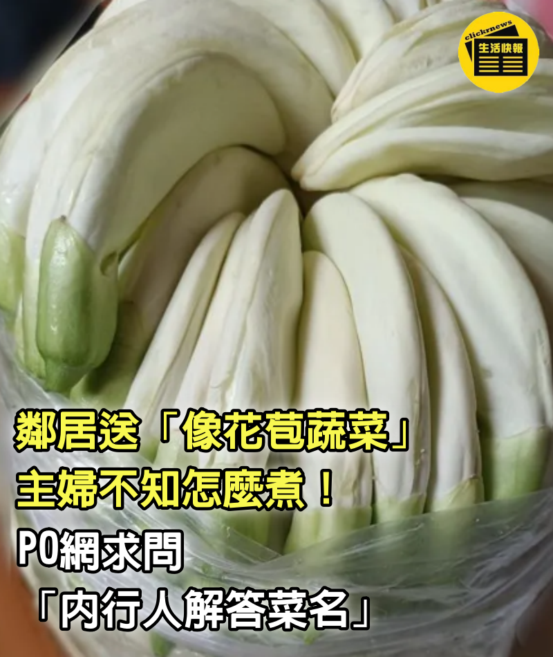 鄰居送「像花苞蔬菜」主婦不知怎麼煮！PO網求問「內行人解答菜名」大推：料理方式不只一種！