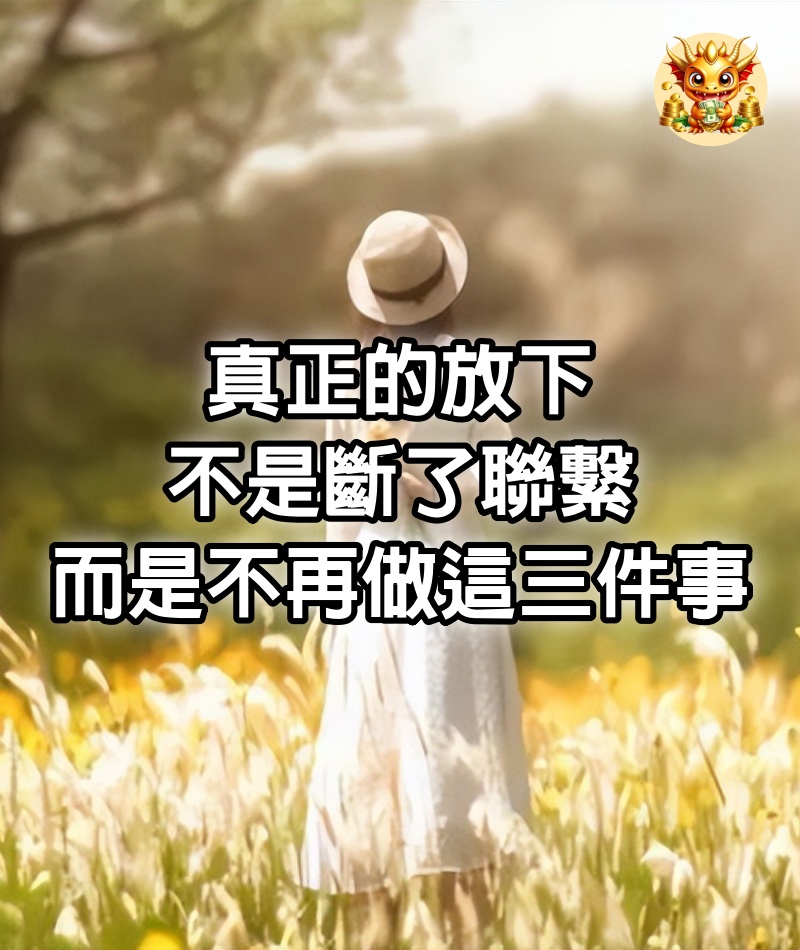 真正的放下，不是斷了聯繫，而是不再做這三件事