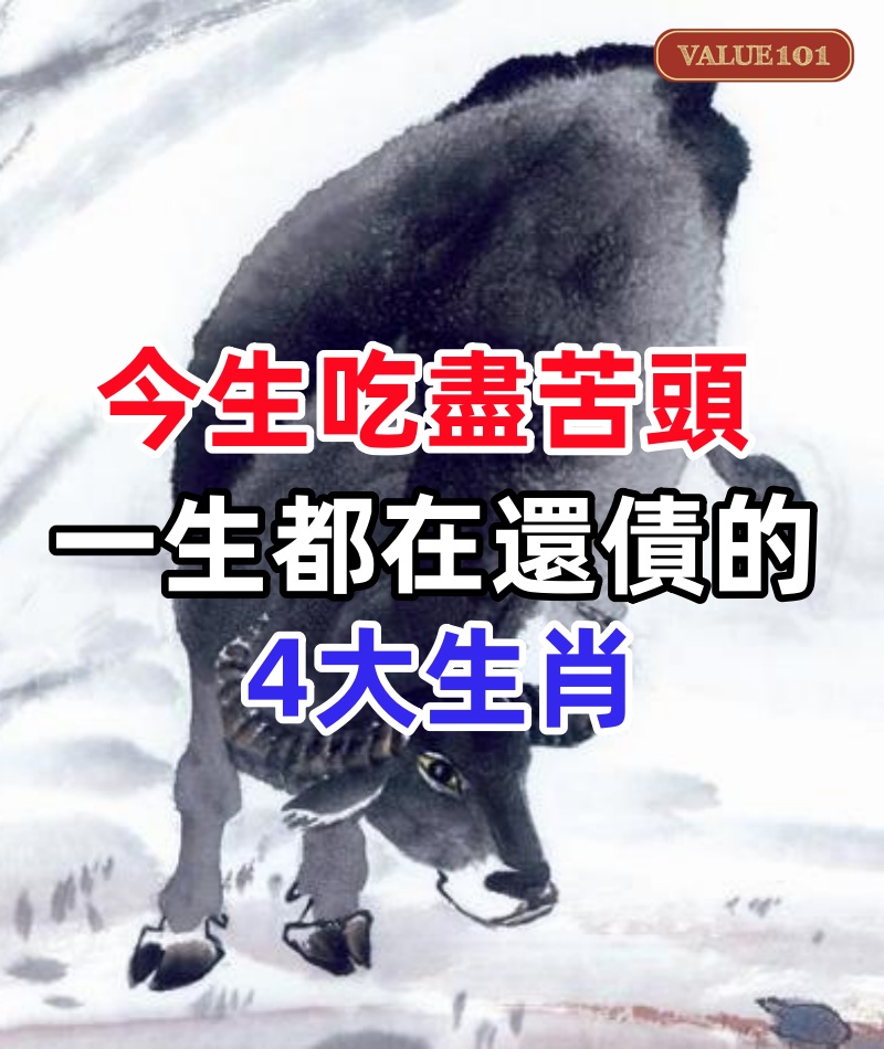 生來還債命,今生吃盡苦頭,一生都在還債的4生肖!